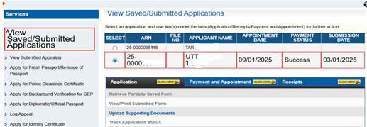 Payment Successful and Appointment Date