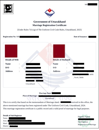 ucc Marriage Certificate