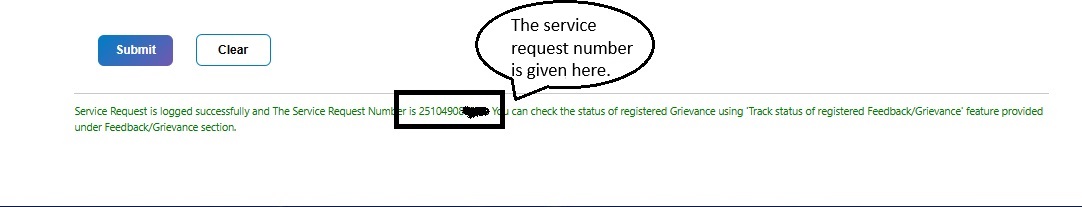 service request number